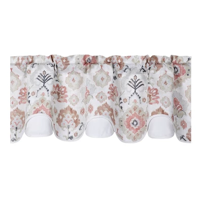 Kate Aurora Contemporary Influencer Water Color Damask Medallion Rod Pocket Window Valance 4 Kate Aurora Contemporary Influencer Water Color Damask Medallion Rod Pocket Window Valance - Image 4