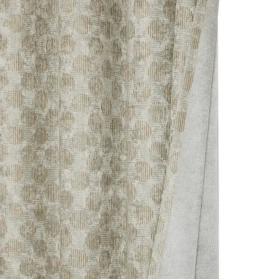 Kate Aurora 2 Piece Contemporary Chic Metallic Abstract Circles Light Filtering Grommet Top Curtains 5 Kate Aurora 2 Piece Contemporary Chic Metallic Abstract Circles Light Filtering Grommet Top Curtains - Image 5