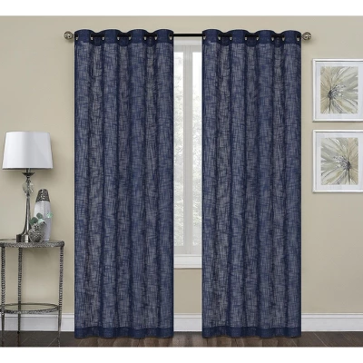 Kate Aurora 2 Piece Heavy Woven Heavy Duty Linen Styled Grommet Top Window Curtain Panels 4 Kate Aurora 2 Piece Heavy Woven Heavy Duty Linen Styled Grommet Top Window Curtain Panels - Image 4