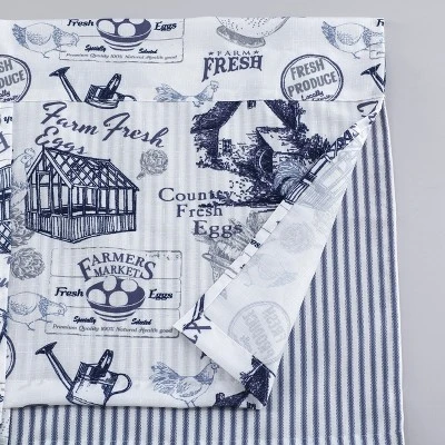 Kate Aurora Rooster Toile Complete 3 Pc Café Kitchen Curtain Tier And Valance Set 6 Kate Aurora Rooster Toile Complete 3 Pc Café Kitchen Curtain Tier And Valance Set - Image 6