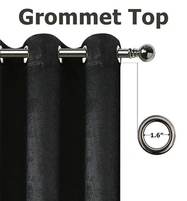 Kate Aurora Hotel Chic 2 Piece Room Darkening Grommet Top Window Curtain Panels 3 Kate Aurora Hotel Chic 2 Piece Room Darkening Grommet Top Window Curtain Panels - Image 3