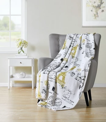 Kate Aurora Paris Eiffel Tower Ultra Plush Fleece Accent Throw Blanket - 50 In W X 70 In. L 1 Kate Aurora Paris Eiffel Tower Ultra Plush Fleece Accent Throw Blanket - 50 In W X 70 In. L