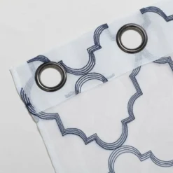 Kate Aurora Lux Home 2 Pack Shabby Trellis Semi Sheer Embroidered Clover Grommet Top Curtains -Sweet Home Store GUEST ff7d315f cba1 4880 b56a 998447d8a990