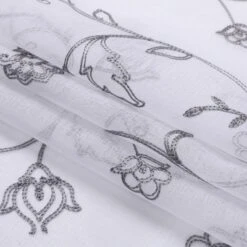 Kate Aurora 2 Piece Scroll Floral Embroidered Sheer Voile Grommet Top Window Curtains 13 Kate Aurora 2 Piece Scroll Floral Embroidered Sheer Voile Grommet Top Window Curtains -Sweet Home Store GUEST ffc83abb e62f 4ade a30d aab7935bae63